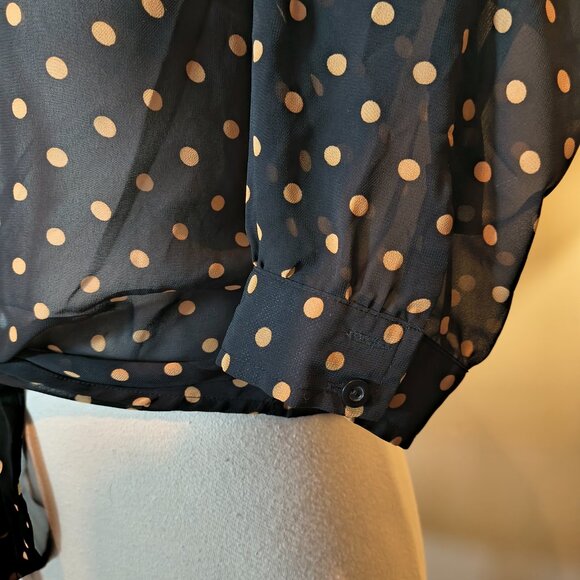 Silk Polka Dot Long Sleeve - Picture 4 of 7